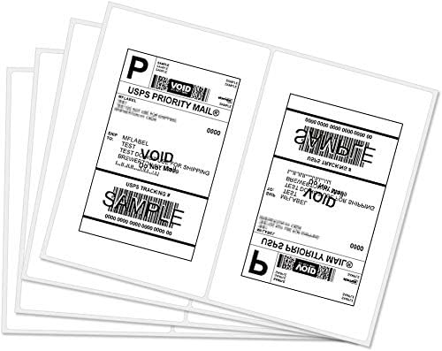 Half Sheet Shipping Labels for Laser & Inkjet Printer - Rounded Corner Shipping Address Labels - 5 - 1/2" X 8 - 1/2" - 50 Labels | Laser Inkjet Printer Labels - TrueDesk