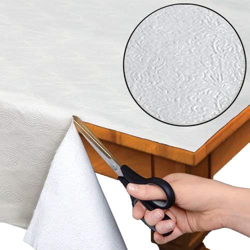 Home Bargains Plus Quilted Heavy Duty Table Pad Protector with Flannel Backing, Cut to Fit, Heat Resistant, Wipe Clean, Protects Table from Spills and Scratches, White, 52” x 216” Rectangle | Table Pads - TrueDesk