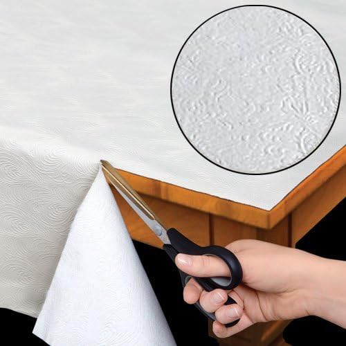Home Bargains Plus Quilted Heavy Duty Table Pad Protector with Flannel Backing, Cut to Fit, Heat Resistant, Wipe Clean, Protects Table from Spills and Scratches, White, 52” x 168” Rectangle | Table Pads - TrueDesk