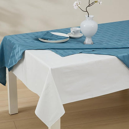 Home Bargains Plus Quilted Heavy Duty Table Pad Protector with Flannel Backing, Cut to Fit, Heat Resistant, Wipe Clean, Protects Table from Spills and Scratches, White, 52” x 108” Rectangle | Table Pads - TrueDesk