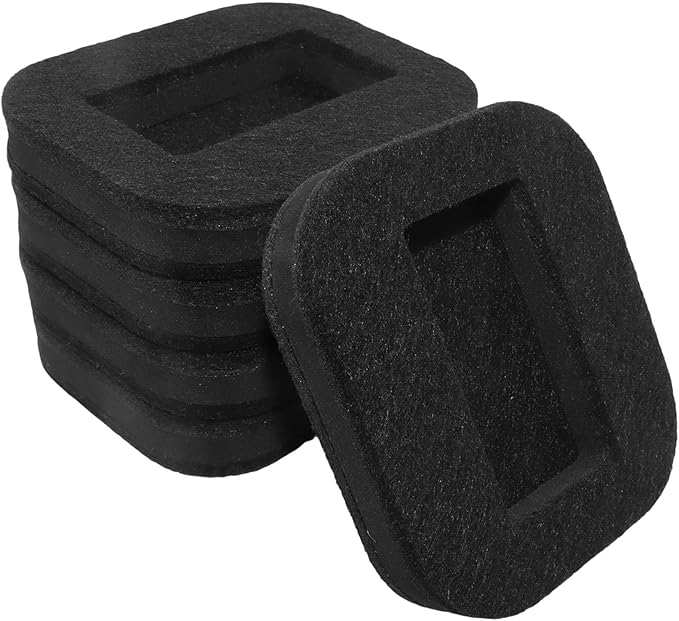 Hordion 5 PCS Felt Furniture Coasters Caster Cups, Office Chair Wheel Stoppers to Prevent Sliding, Felt Bottom Furniture Pads for Hardwood Floors, Black | Furniture Cups - TrueDesk