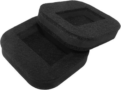 Hordion 5 PCS Felt Furniture Coasters Caster Cups, Office Chair Wheel Stoppers to Prevent Sliding, Felt Bottom Furniture Pads for Hardwood Floors, Black | Furniture Cups - TrueDesk