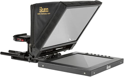 Ikan 12 - inch Portable Teleprompter Kit, Adjustable Glass Frame, Easy to Assemble, Extreme Clarity (PT1200) - Black | Teleprompters - TrueDesk