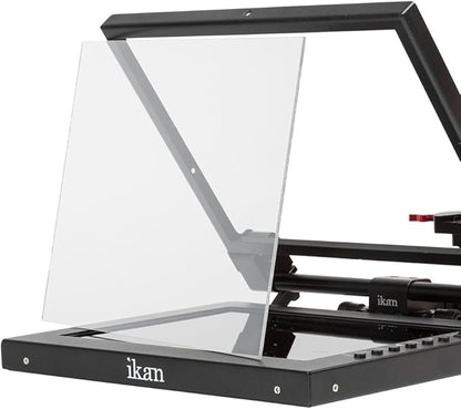 Ikan 12 - inch Portable Teleprompter Kit, Adjustable Glass Frame, Easy to Assemble, Extreme Clarity (PT1200) - Black | Teleprompters - TrueDesk