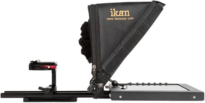 Ikan 12 - inch Portable Teleprompter Kit, Adjustable Glass Frame, Easy to Assemble, Extreme Clarity (PT1200) - Black | Teleprompters - TrueDesk