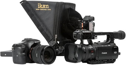 Ikan 12 - inch Portable Teleprompter Kit, Adjustable Glass Frame, Easy to Assemble, Extreme Clarity (PT1200) - Black | Teleprompters - TrueDesk
