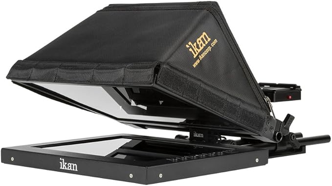 Ikan 12 - inch Portable Teleprompter Kit, Adjustable Glass Frame, Easy to Assemble, Extreme Clarity (PT1200) - Black | Teleprompters - TrueDesk