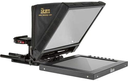 Ikan 12 - inch Portable Teleprompter Kit w/Rolling Case, Adjustable Glass Frame, Easy to Assemble, Extreme Clarity (PT1200 - TK) - Black | Teleprompters - TrueDesk