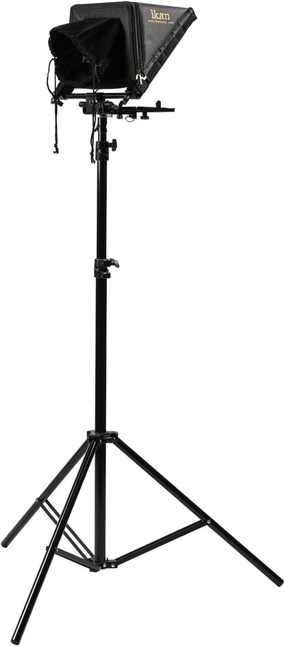 Ikan Elite Tablet Teleprompter, w/Remote for Light Stands, Supports Ipad, Android, and Windows Tablets, Foldable Glass Frame (PT - Elite - LS - RC) - Black | Professional Video Accessories - TrueDesk