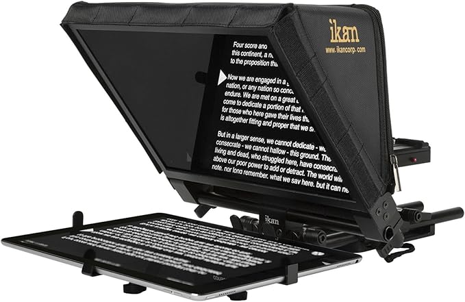 Ikan Elite Universal Large Tablet Teleprompter for Surface Pro & Ipad Pro, Beam Splitter 70/30 Glass (PT - Elite - PRO) - Black | Stands - TrueDesk