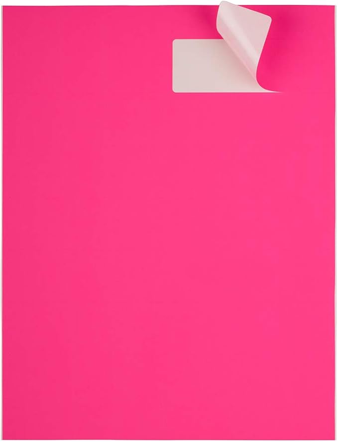 JAM Paper® Address Labels - 1 1/3 x 4 in - Neon Pink - 14 Labels per Sheet, 126 Per Pack | Address Labels - TrueDesk