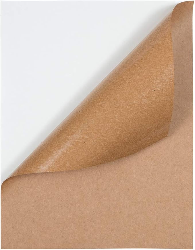 JAM PAPER Full Sheet Shipping Labels - Printable Sticker Paper - 8 1/2 x 11 - Brown Kraft - 10 Full Pages/Pack | Laser Inkjet Printer Labels - TrueDesk