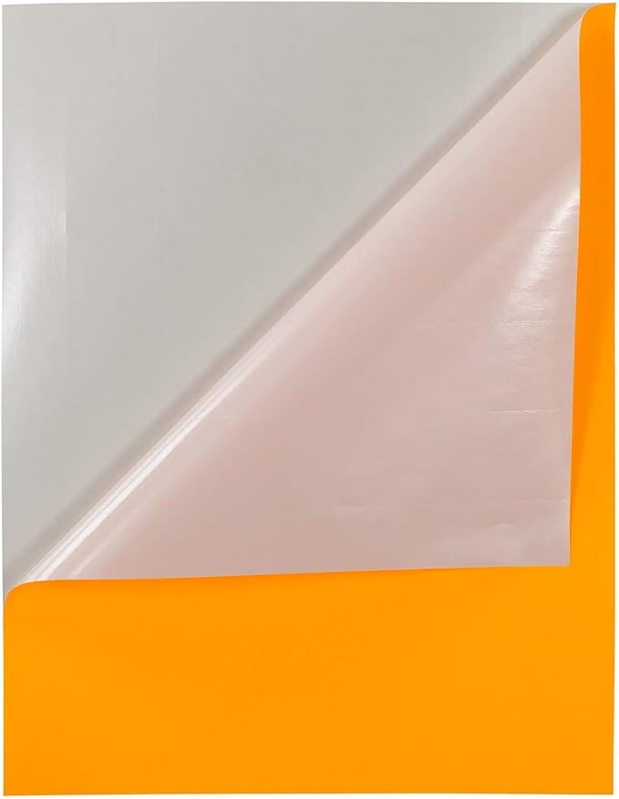 JAM PAPER Full Sheet Shipping Labels - Printable Sticker Paper - 8 1/2 x 11 - Neon Orange - 10 Full Pages/Pack | Laser Inkjet Printer Labels - TrueDesk
