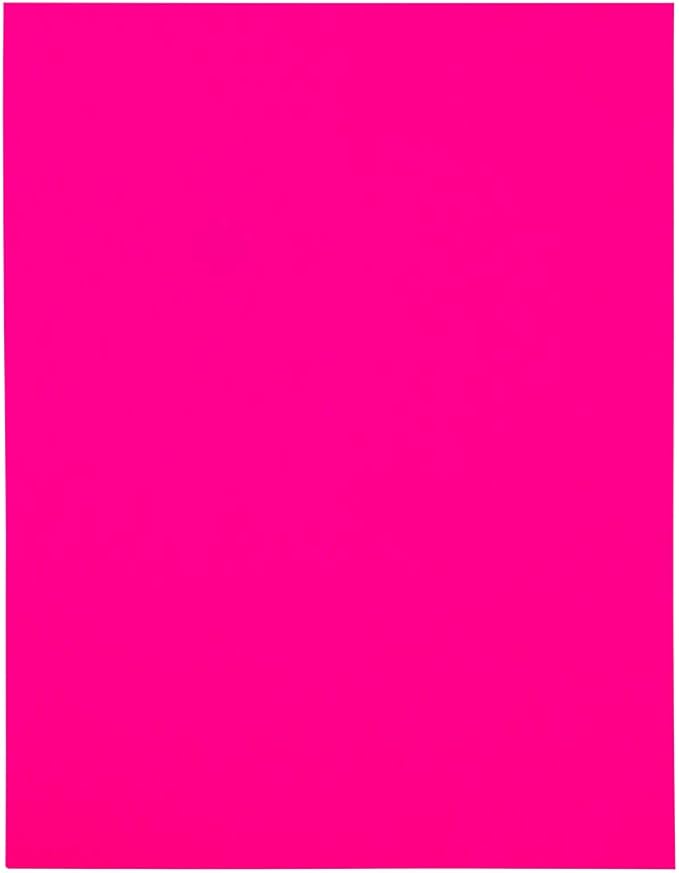 JAM PAPER Full Sheet Shipping Labels - Printable Sticker Paper - 8 1/2 x 11 - Neon Pink - 10 Full Pages/Pack | Laser Inkjet Printer Labels - TrueDesk