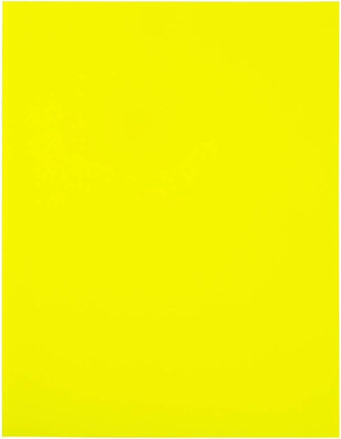 JAM PAPER Full Sheet Shipping Labels - Printable Sticker Paper - 8 1/2 x 11 - Neon Yellow - 10 Full Pages/Pack | Laser Inkjet Printer Labels - TrueDesk