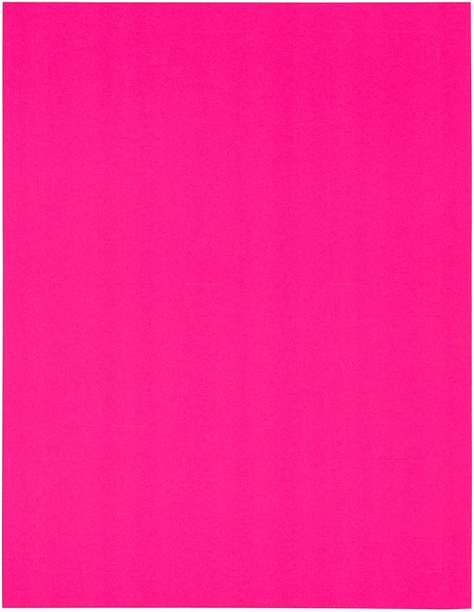 JAM PAPER Product & Container Labels - Square - 2 x 2 - Neon Pink - 120/Pack | Address Labels - TrueDesk