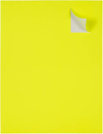 JAM PAPER Product & Container Labels - Square - 2 x 2 - Neon Yellow - 120/Pack | Address Labels - TrueDesk
