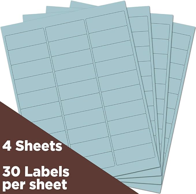 JAM PAPER Return Address Labels - Standard Mailing - 1 x 2 5/8 - Baby Blue - 120 Shipping Labels/Pack | Address Labels - TrueDesk