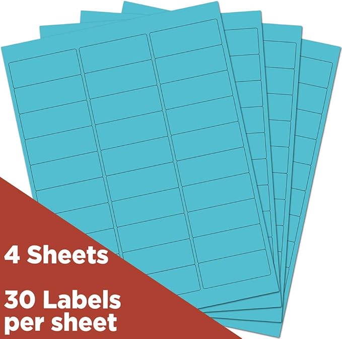 JAM PAPER Return Address Labels - Standard Mailing - 1 x 2 5/8 - Blue - 120 Shipping Labels/Pack | Address Labels - TrueDesk