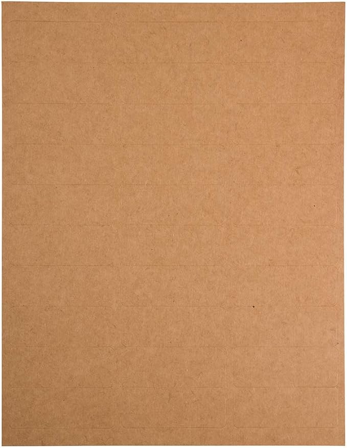 JAM PAPER Return Address Labels - Standard Mailing - 1 x 2 5/8 - Brown Kraft - 120 Shipping Labels/Pack | Address Labels - TrueDesk