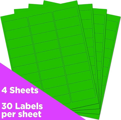 JAM PAPER Return Address Labels - Standard Mailing - 1 x 2 5/8 - Neon Green - 120 Shipping Labels/Pack | Address Labels - TrueDesk
