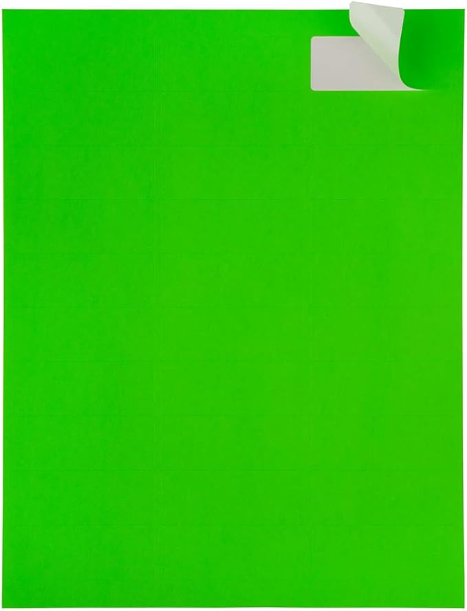 JAM PAPER Return Address Labels - Standard Mailing - 1 x 2 5/8 - Neon Green - 120 Shipping Labels/Pack | Address Labels - TrueDesk
