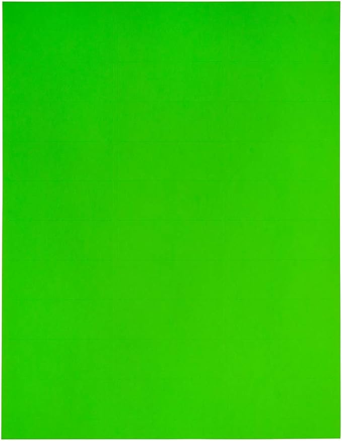 JAM PAPER Return Address Labels - Standard Mailing - 1 x 2 5/8 - Neon Green - 120 Shipping Labels/Pack | Address Labels - TrueDesk