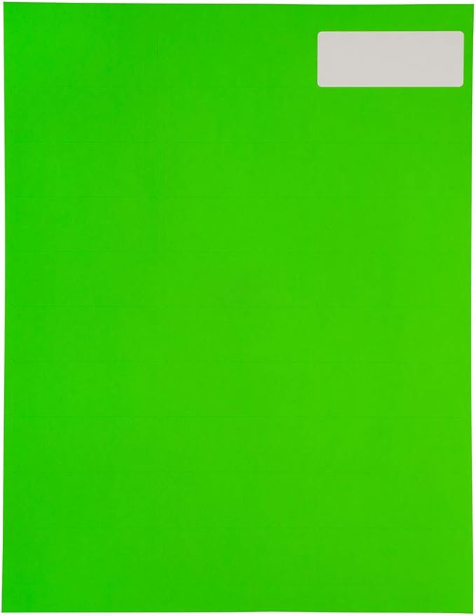 JAM PAPER Return Address Labels - Standard Mailing - 1 x 2 5/8 - Neon Green - 120 Shipping Labels/Pack | Address Labels - TrueDesk