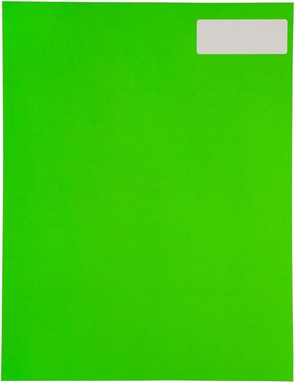 JAM PAPER Return Address Labels - Standard Mailing - 1 x 2 5/8 - Neon Green - 120 Shipping Labels/Pack | Address Labels - TrueDesk