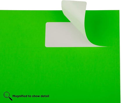 JAM PAPER Return Address Labels - Standard Mailing - 1 x 2 5/8 - Neon Green - 120 Shipping Labels/Pack | Address Labels - TrueDesk