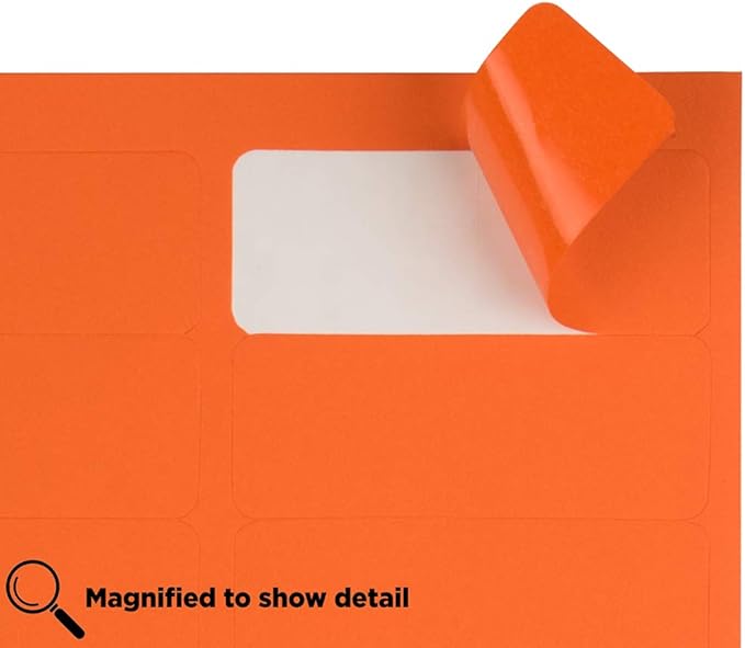 JAM PAPER Return Address Labels - Standard Mailing - 1 x 2 5/8 - Orange - 120 Shipping Labels/Pack | Address Labels - TrueDesk