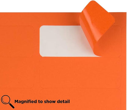 JAM PAPER Return Address Labels - Standard Mailing - 1 x 2 5/8 - Orange - 120 Shipping Labels/Pack | Address Labels - TrueDesk