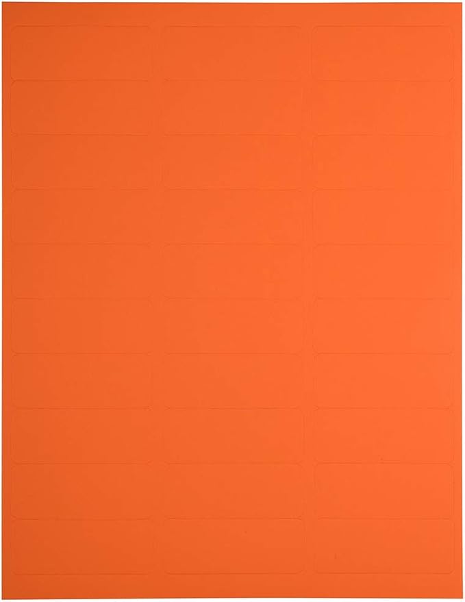 JAM PAPER Return Address Labels - Standard Mailing - 1 x 2 5/8 - Orange - 120 Shipping Labels/Pack | Address Labels - TrueDesk