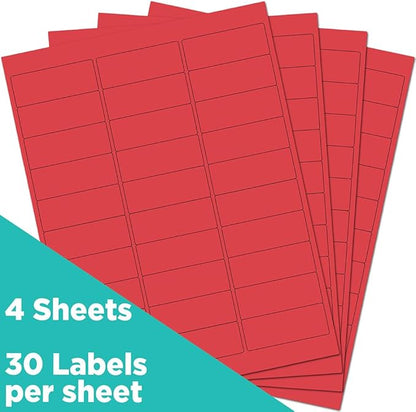 JAM PAPER Return Address Labels - Standard Mailing - 1 x 2 5/8 - Red - 120 Shipping Labels/Pack | Address Labels - TrueDesk