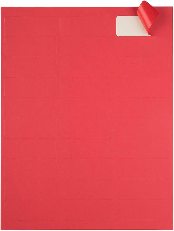 JAM PAPER Return Address Labels - Standard Mailing - 1 x 2 5/8 - Red - 120 Shipping Labels/Pack | Address Labels - TrueDesk