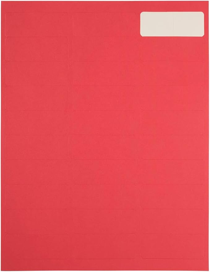 JAM PAPER Return Address Labels - Standard Mailing - 1 x 2 5/8 - Red - 120 Shipping Labels/Pack | Address Labels - TrueDesk