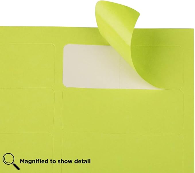 JAM PAPER Return Address Labels - Standard Mailing - 1 x 2 5/8 - Ultra Lime Green - 120 Shipping Labels/Pack | Address Labels - TrueDesk
