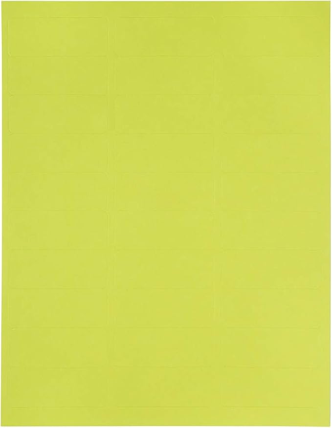 JAM PAPER Return Address Labels - Standard Mailing - 1 x 2 5/8 - Ultra Lime Green - 120 Shipping Labels/Pack | Address Labels - TrueDesk
