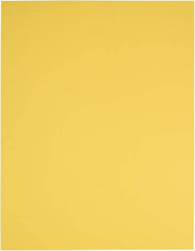 JAM PAPER Return Address Labels - Standard Mailing - 1 x 2 5/8 - Yellow - 120 Shipping Labels/Pack | Address Labels - TrueDesk
