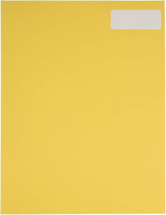 JAM PAPER Return Address Labels - Standard Mailing - 1 x 2 5/8 - Yellow - 120 Shipping Labels/Pack | Address Labels - TrueDesk
