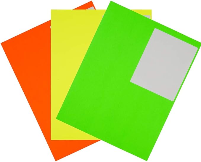JAM PAPER Shipping Address Labels - 4 x 5 - Quarter Page/Extra Large - Assorted Bright Neon Colors - 360/Pack | Address Labels - TrueDesk