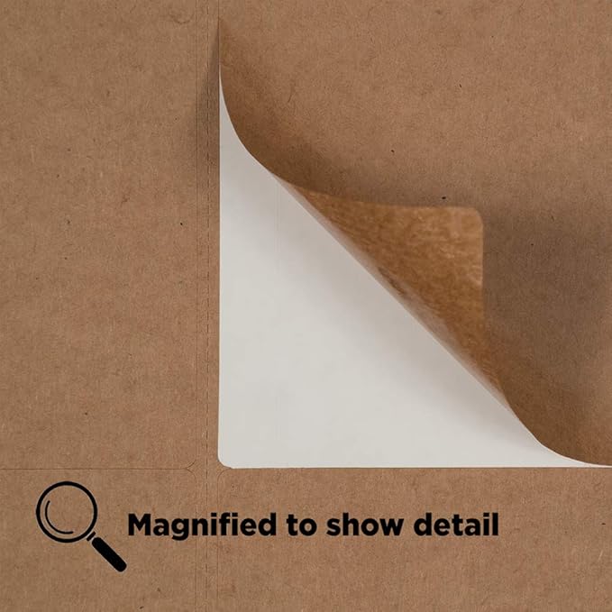 JAM PAPER Shipping Address Labels - 4 x 5 - Quarter Page/Extra Large - Brown Kraft - 120/Pack | Address Labels - TrueDesk