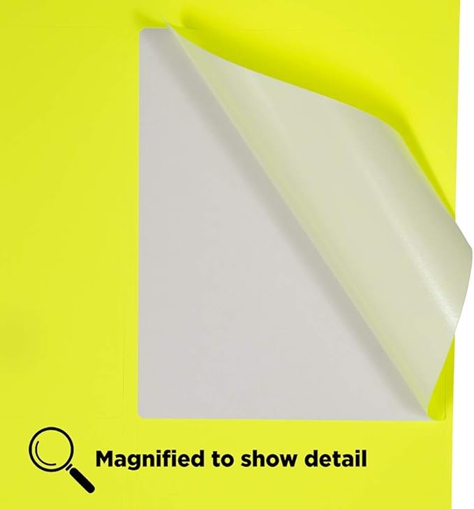 JAM PAPER Shipping Address Labels - 4 x 5 - Quarter Page/Extra Large - Neon Yellow - 120/Pack | Address Labels - TrueDesk