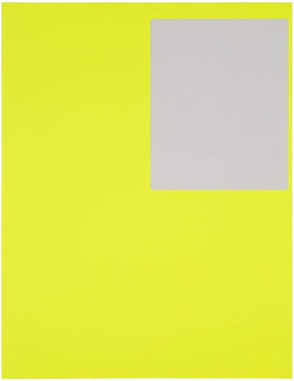JAM PAPER Shipping Address Labels - 4 x 5 - Quarter Page/Extra Large - Neon Yellow - 120/Pack | Address Labels - TrueDesk