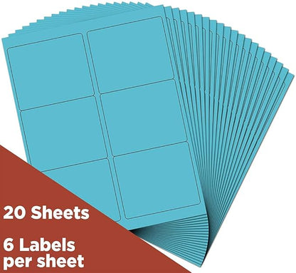 JAM PAPER Shipping Address Labels - Large - 3 1/3 x 4 - Blue - 120/Pack | Address Labels - TrueDesk