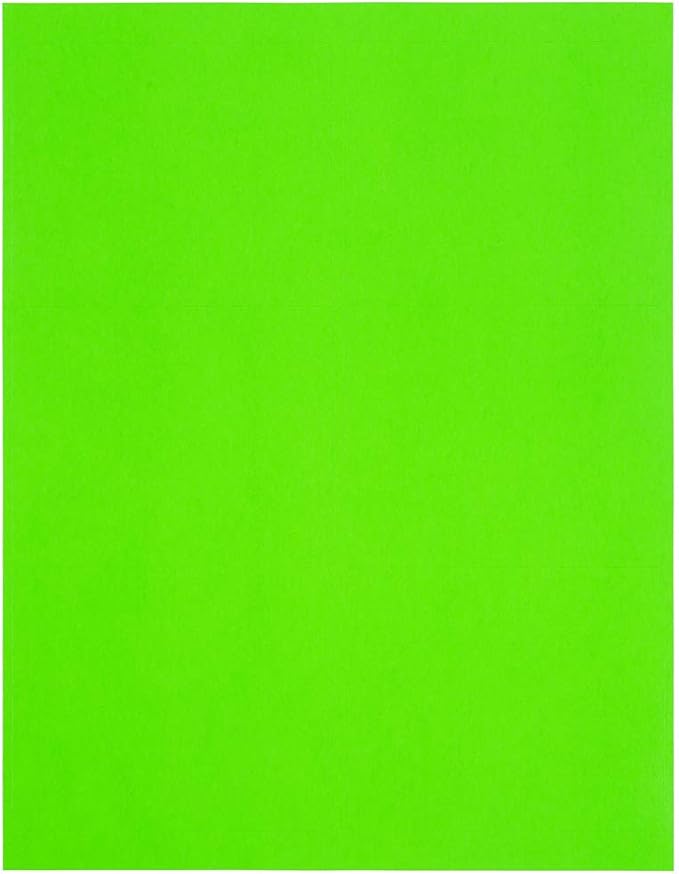 JAM PAPER Shipping Address Labels - Large - 3 1/3 x 4 - Neon Fluorescent Green - 120/Pack | Address Labels - TrueDesk