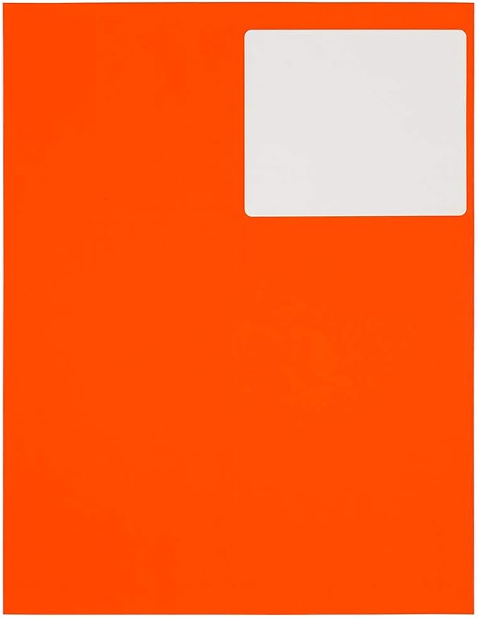 JAM PAPER Shipping Address Labels - Large - 3 1/3 x 4 - Neon Fluorescent Red/Orange - 120/Pack | Address Labels - TrueDesk