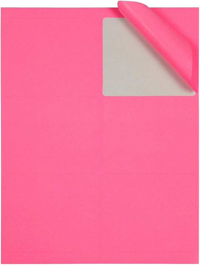 JAM PAPER Shipping Address Labels - Large - 3 1/3 x 4 - Pink - 120/Pack | Address Labels - TrueDesk