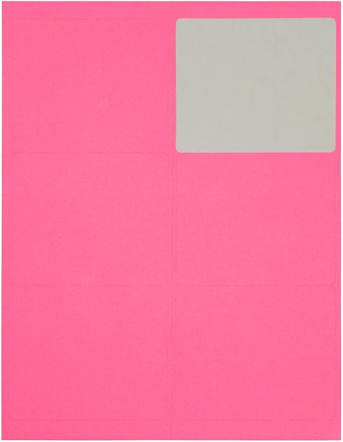 JAM PAPER Shipping Address Labels - Large - 3 1/3 x 4 - Pink - 120/Pack | Address Labels - TrueDesk