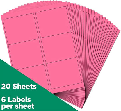JAM PAPER Shipping Address Labels - Large - 3 1/3 x 4 - Pink - 120/Pack | Address Labels - TrueDesk
